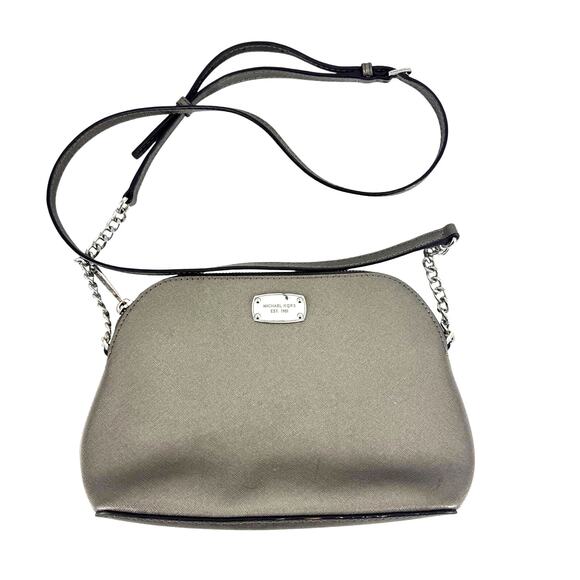 Michael Kors Handbags - Michael Kors Cindy Dome Crossbody in Silver Glitter